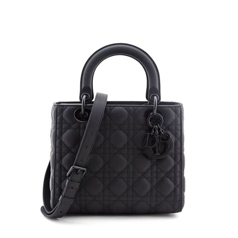 dior bag matte black|lady Dior Black cannage bag.